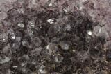 Wide, Purple Amethyst Crystal Cluster On Wood Base - Uruguay #101458-1